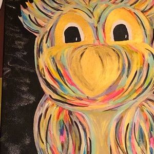 Abstract Owl Painting